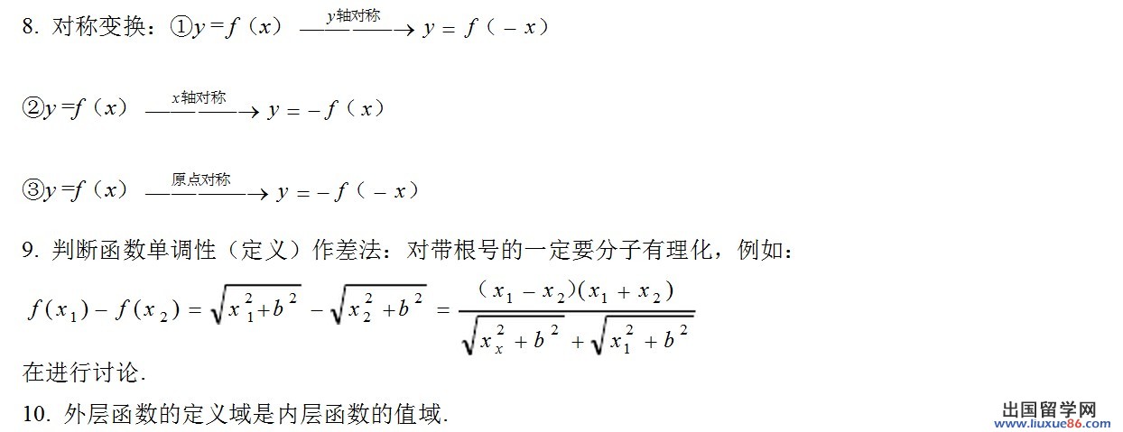 ★2014高中数学基础知识要点:函数2