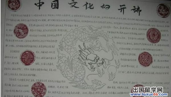 中国传统文化手抄报:中国文化的开端_小学生手