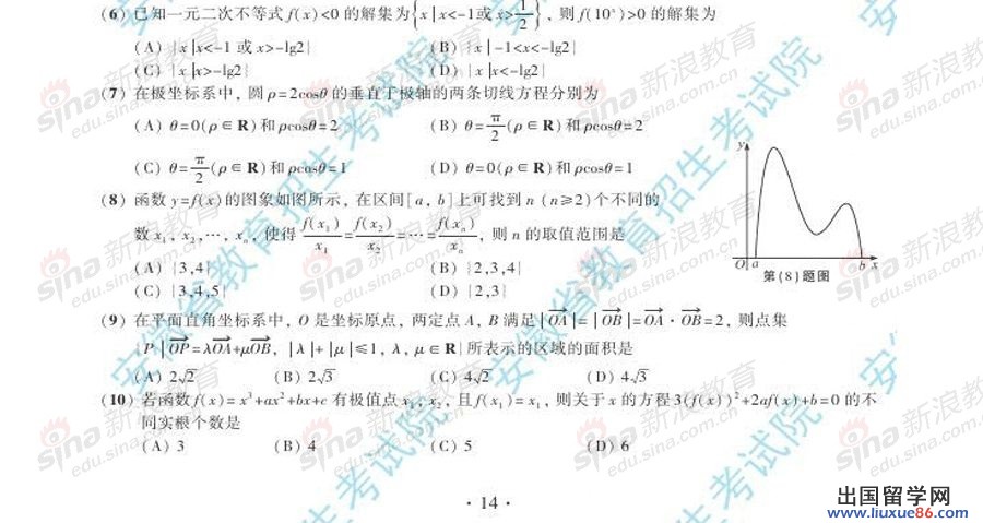★2013安徽高考理科数学真题和参考答案[3]_高