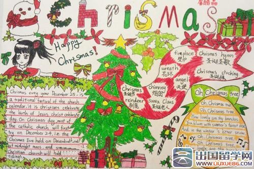 中学生英语圣诞节手抄报图片