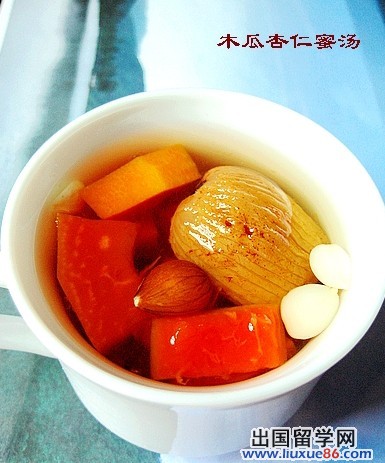 木瓜杏仁蜜汤