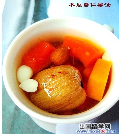 木瓜杏仁蜜汤