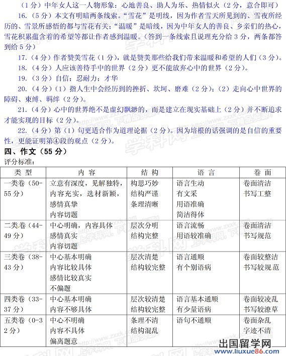 2013重庆中考语文答案