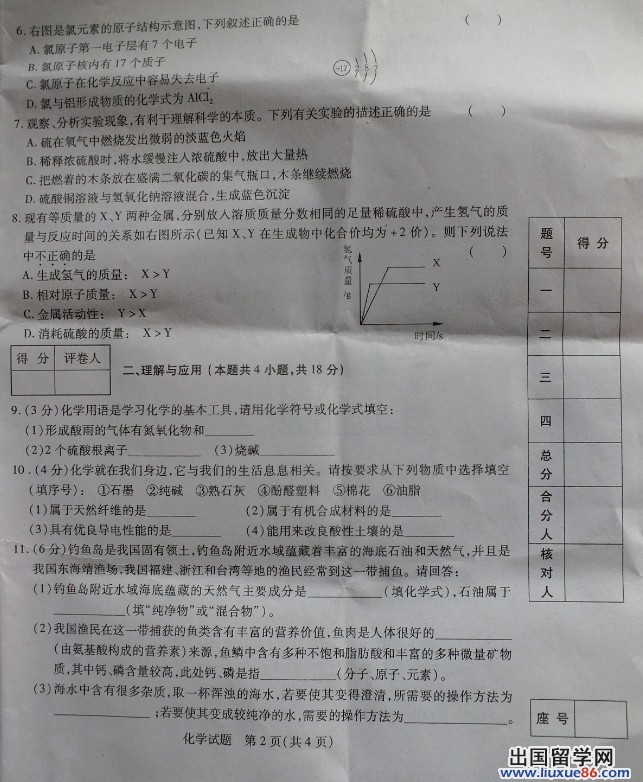 山东菏泽2013年中考化学试题(图片版)