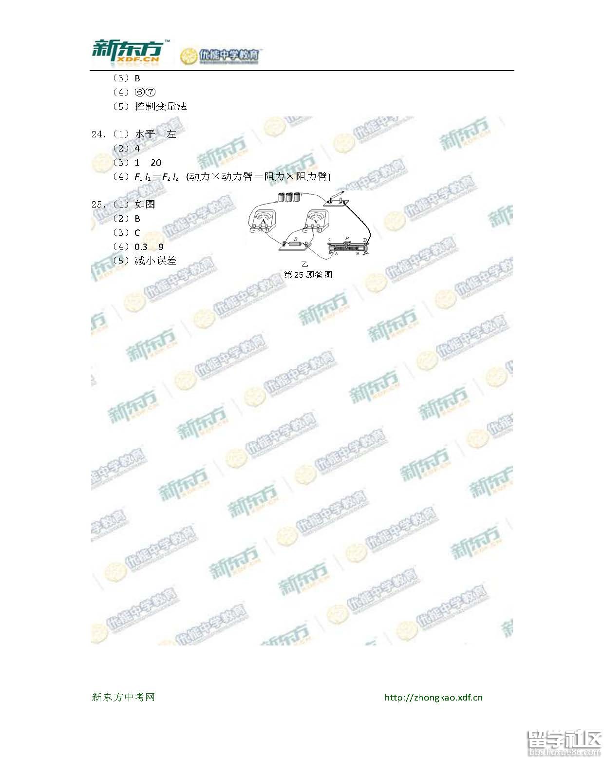 2016阜新中考物理试题及答案(word版)