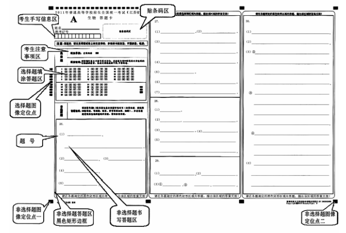 高考答题卡的样式如何? 网上评卷对考生作答有何要求?